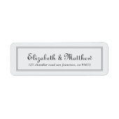 Klassieke kromme het Adres van de Terugkeer van de Etiket (Voorkant)