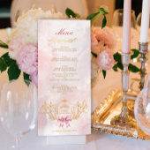 Klassieke kroon roze strik Quinceanera aangepaste Kaart