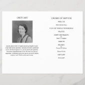 Klassieke kruis, elegante vouwbare herdenkingsbroc flyer (Achterkant)