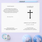 Klassieke kruis, elegante vouwbare herdenkingsbroc flyer (Enkel)