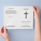 Klassieke kruis, elegante vouwbare herdenkingsbroc flyer (Hand)