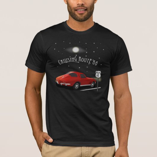 Klassieke kruising Route 66 T-shirt (Voorkant)