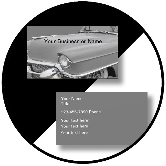 Klassieke kruistoem visitekaartje