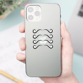 Klassieke krulling Mustache Little Man Sticker (Telefoon)