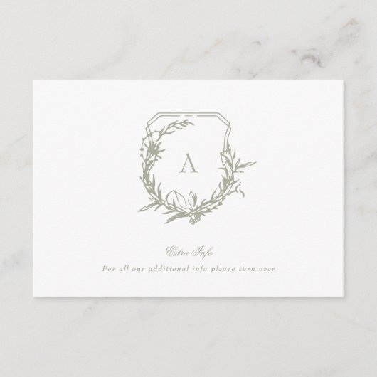 klassieke  kuif Sage Groene info details Informatiekaartje (Voorkant)