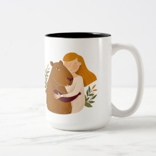 Klassieke kunst geïnspireerde Capybara-Mok Tweekleurige Koffiemok