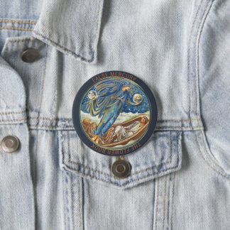 Klassieke Kunst Gerestaureerd Mercury Vintage Ronde Button 7,6 Cm