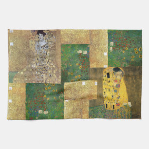 Klassieke kunst Klimt schilderen Theedoek