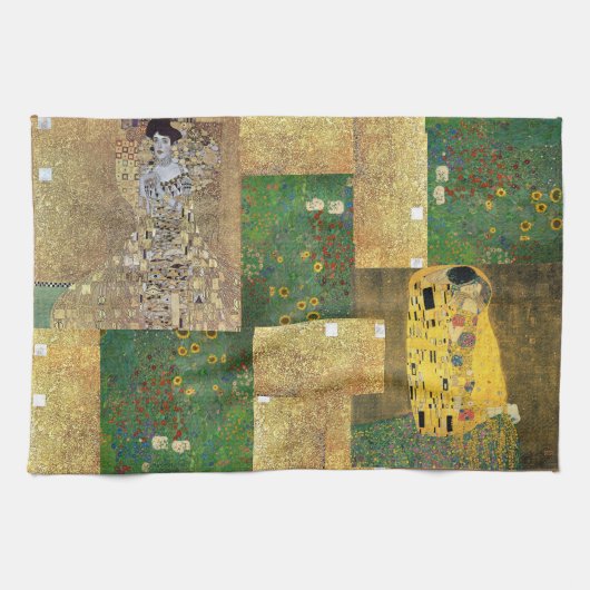 Klassieke kunst Klimt schilderen Theedoek (Horizontaal)