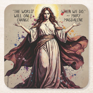 Klassieke Kunst Maria Magdalena Citaat Kartonnen Onderzetters
