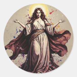 Klassieke Kunst Maria Magdalena Ronde Sticker