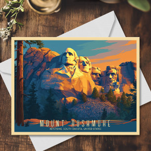 Klassieke kunst Mount Rushmore South Dakota USA Re Briefkaart
