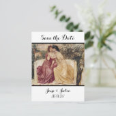 Klassieke kunst Save the Date (Twee vrouwen) Aankondigingskaart (Staand voorkant)