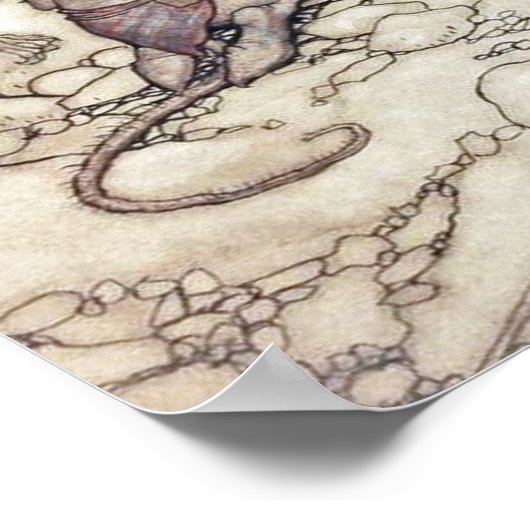 Klassieke kunst van Arthur Rackham Poster (Hoek)