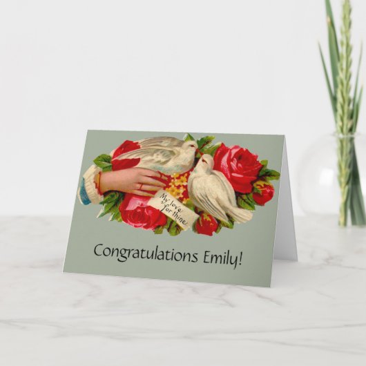 Klassieke Kunst van Oude Vogels en Victoriaanse Li Kaart (Voorkant)