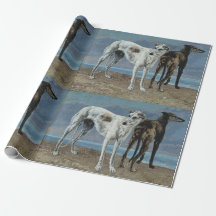 Klassieke kunst van twee greyhounds