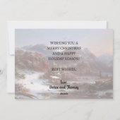 Klassieke Kunst Vrolijk Kerstfeest Winter Gignoux Feestdagenkaart (Achterkant)