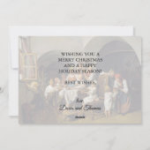 Klassieke Kunst Vrolijk Kerstmismorgen Waldmüller Feestdagenkaart (Achterkant)