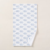 Klassieke Kustblauwe en witte krabben Monogram Bad Handdoek (Handdoek)
