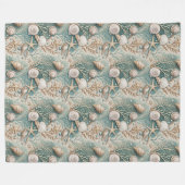 Klassieke Kustgooi Warme en Uitnodigende Sfeer Fleece Deken (Voorkant (Horizontaal))