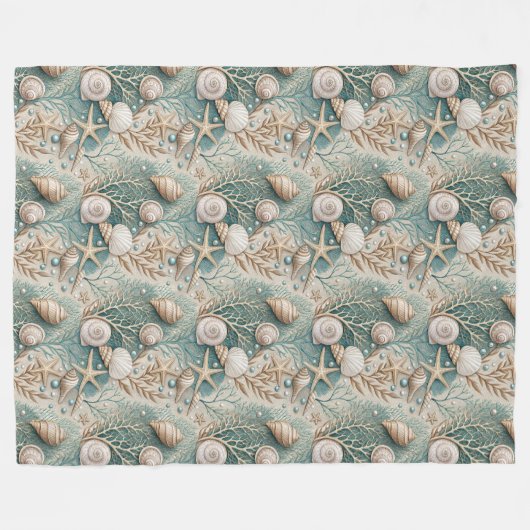 Klassieke Kustgooi Warme en Uitnodigende Sfeer Fleece Deken (Voorkant (Horizontaal))