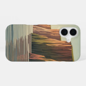 Klassieke Kustkliffen iPhone 16 Hoesje (Achterkant horizontaal)