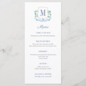 Klassieke Kustmonogram Huwelijksreceptie Menu (Voorkant)