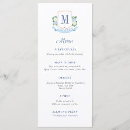 Klassieke Kustmonogram Huwelijksreceptie Menu