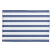 Klassieke kuststrepen | kobaltblauwe strepen kussensloop (Achterkant-Links)