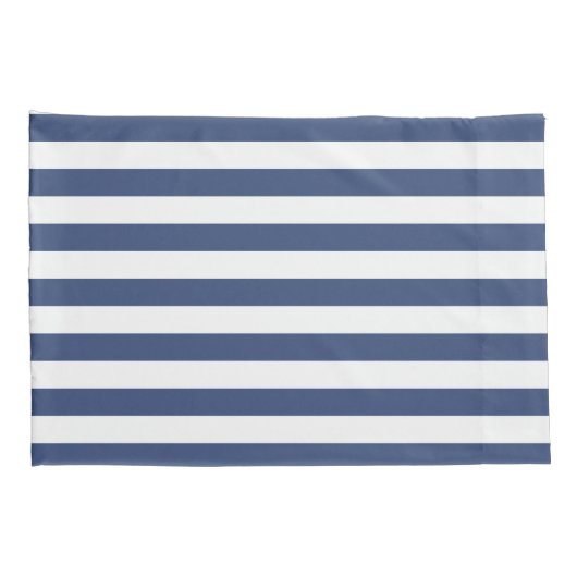 Klassieke kuststrepen | kobaltblauwe strepen kussensloop (Achterkant-Rechts)