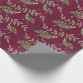Klassieke kwartel op wijn cadeaupapier (Hoek)