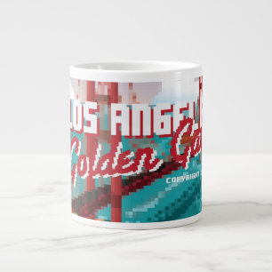 Klassieke L.A Golden Gate-videogameboxkunst uit de Grote Koffiekop