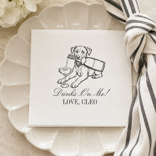 Klassieke Labrador Retriever Champagne Bruiloft Servet