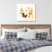 Klassieke labrador Retriever Dog Art-portret Canvas Afdruk (Insitu (Slaapkamer))
