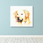 Klassieke labrador Retriever Dog Art-portret Canvas Afdruk (Insitu (Houten vloer))