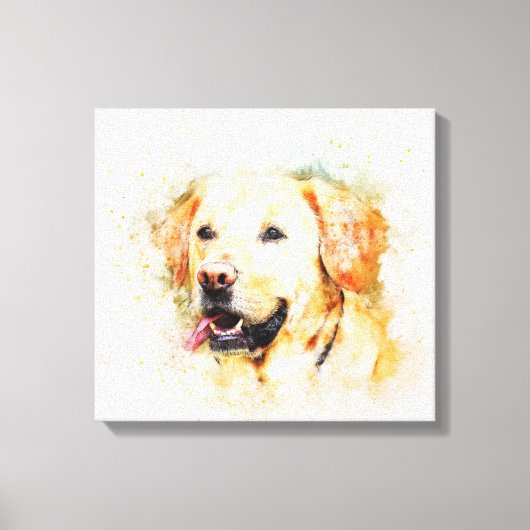 Klassieke labrador Retriever Dog Art-portret Canvas Afdruk (Voorkant)