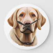 Klassieke Labrador Retriever Illustratie Grote Klok (Voorkant)