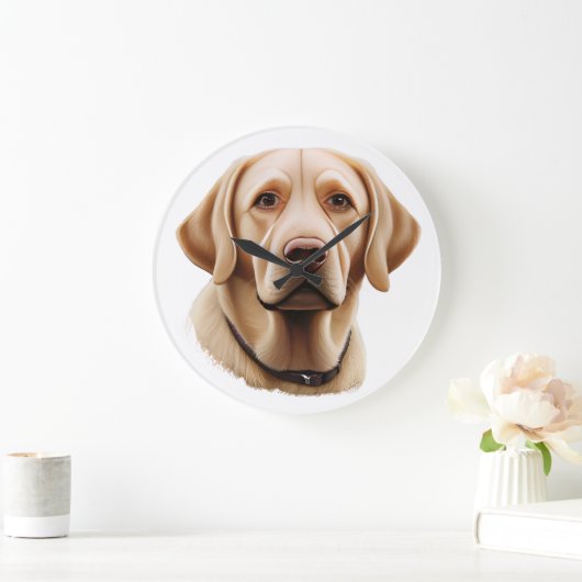 Klassieke Labrador Retriever Illustratie Grote Klok (Huis)