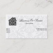 Klassieke Lace House Interior Designer Visitekaartje (Achterkant)