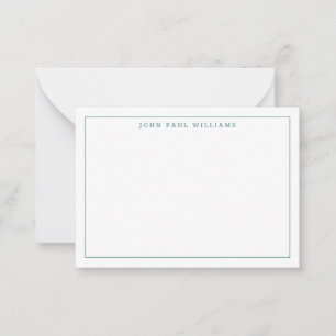 Klassieke Lake Green Professional Simple Thin Bord Notitiekaartje
