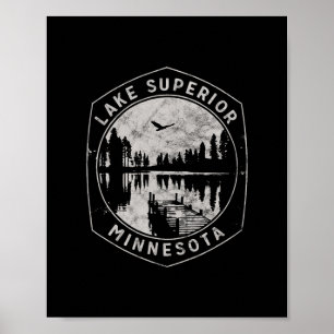 Klassieke Lake Superior Minnesota Buitenactiviteit Poster