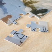 Klassieke Lama in Besneeuwde Kerstweide Legpuzzel (Zijkant)