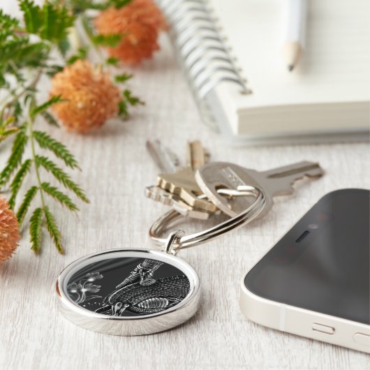 Klassieke Lamassu Button Sleutelhanger (Zijkant)