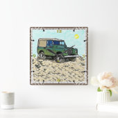 Klassieke Land Rover vierkante klok (Huis)