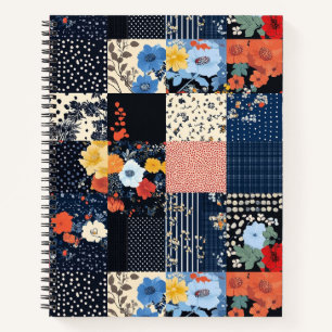 Klassieke landelijke patchwork quilt - Krachtige b Notitieboek