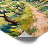 Klassieke landschapskunst van boomgaardbloesem poster (Hoek)