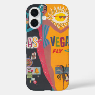 Klassieke Las Vegas gokken reisposter kunst iPhone 16 Hoesje