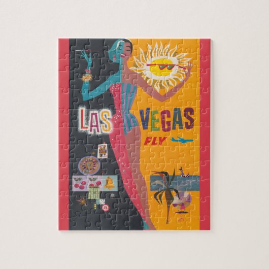 Klassieke Las Vegas gokreisposter kunst Legpuzzel (Verticaal)