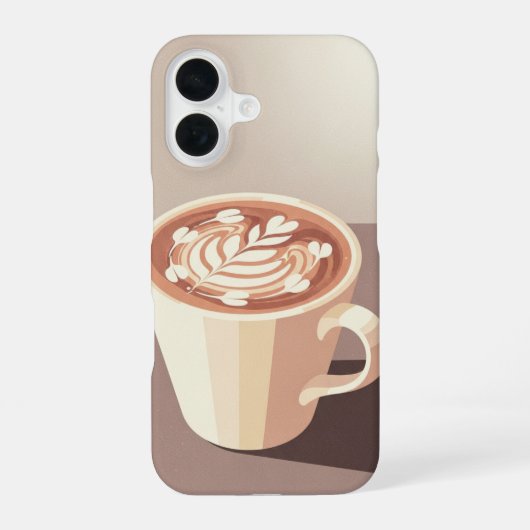 Klassieke Latte Art iPhone 16 Hoesje (Achterkant)
