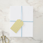 Klassieke Lattice quatrefoil in Canary geel Cadeaulabel (Met Touw)
